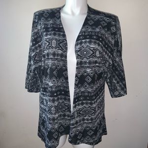 LulaRoe Black White Cardigan Size M